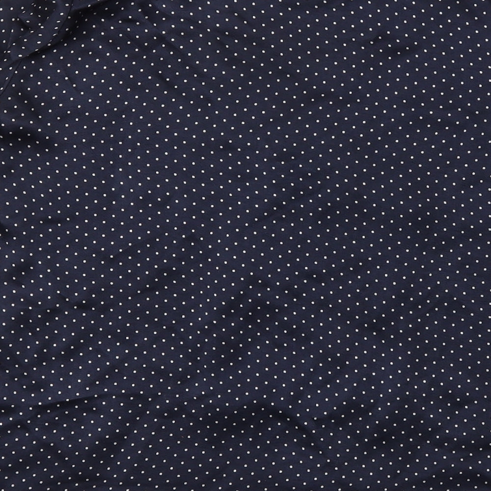 Zara Womens Blue Polka Dot  Basic Blouse Size L