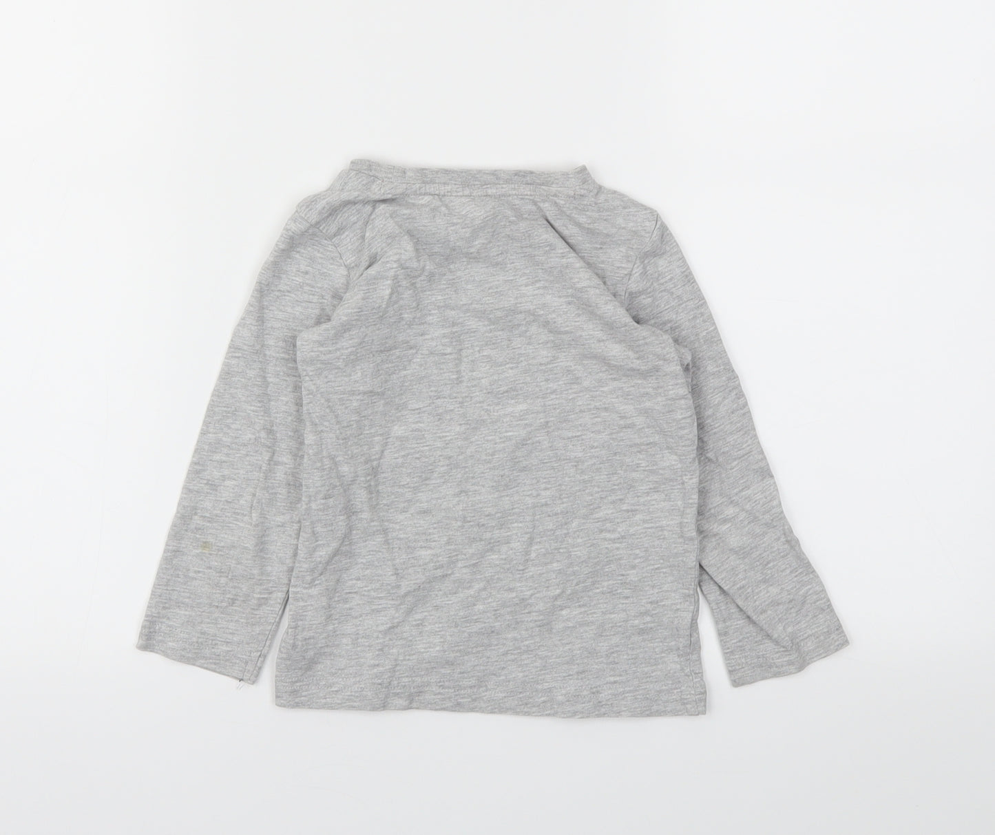 M Boys Grey Animal Print  Basic T-Shirt Size 2-3 Years