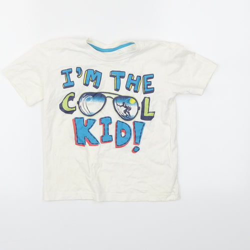 Matalan Boys White   Basic T-Shirt Size 4-5 Years