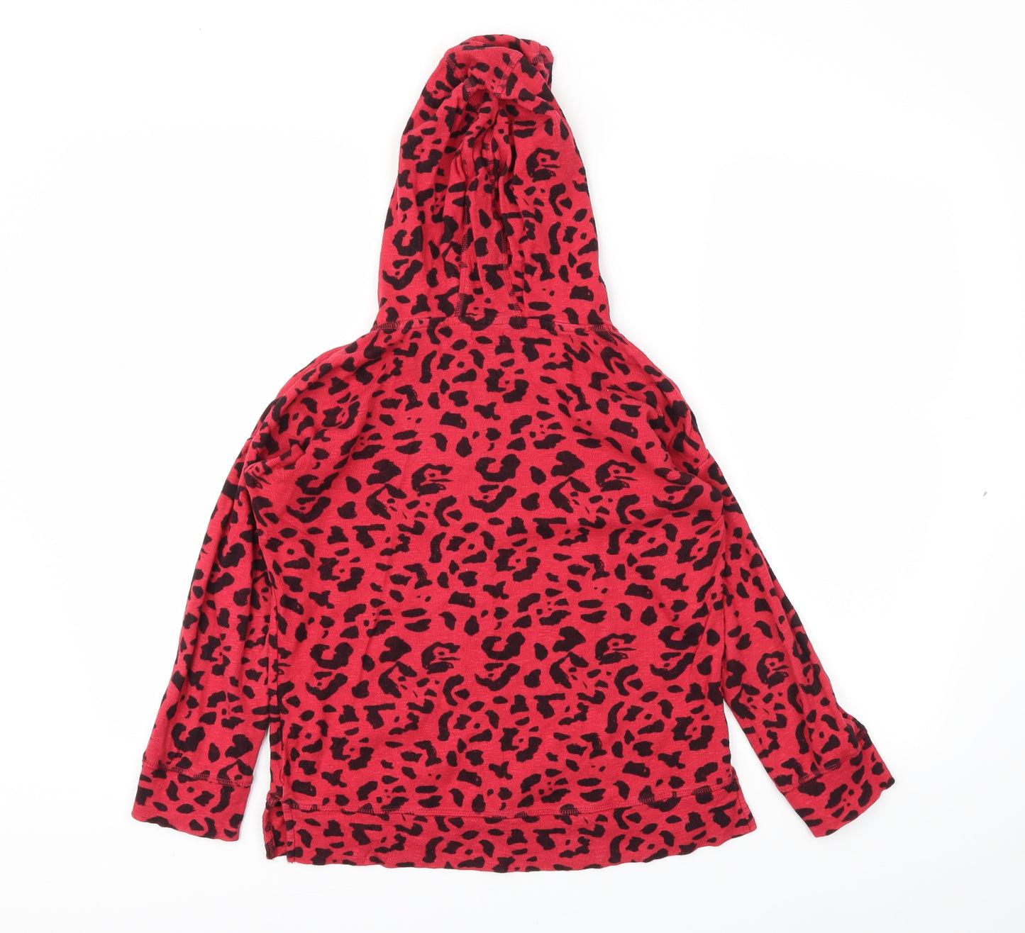 NEXT Girls Red Animal Print  Pullover Hoodie Size 9 Years