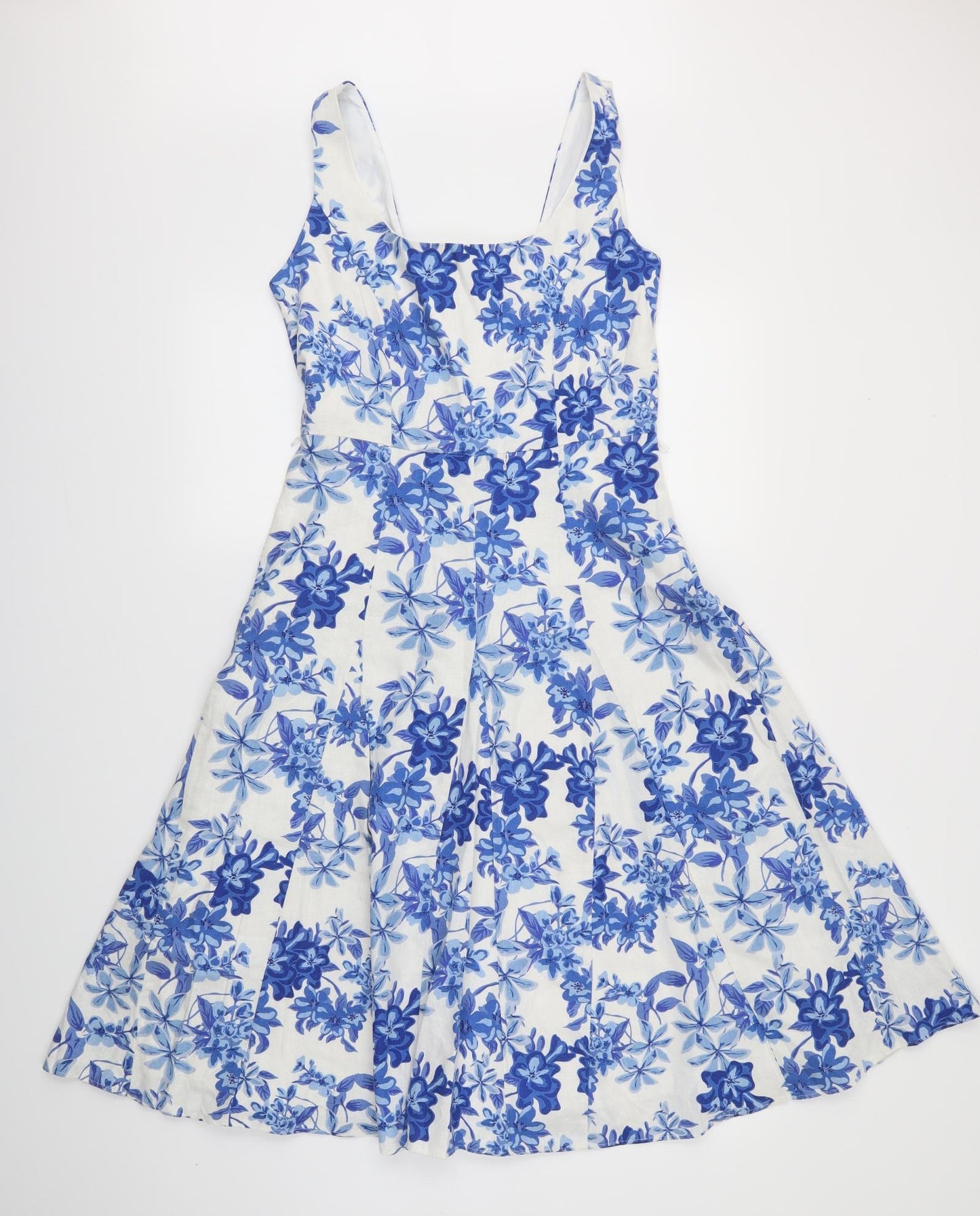 M&CO  Womens Blue Floral  Fit & Flare  Size 10