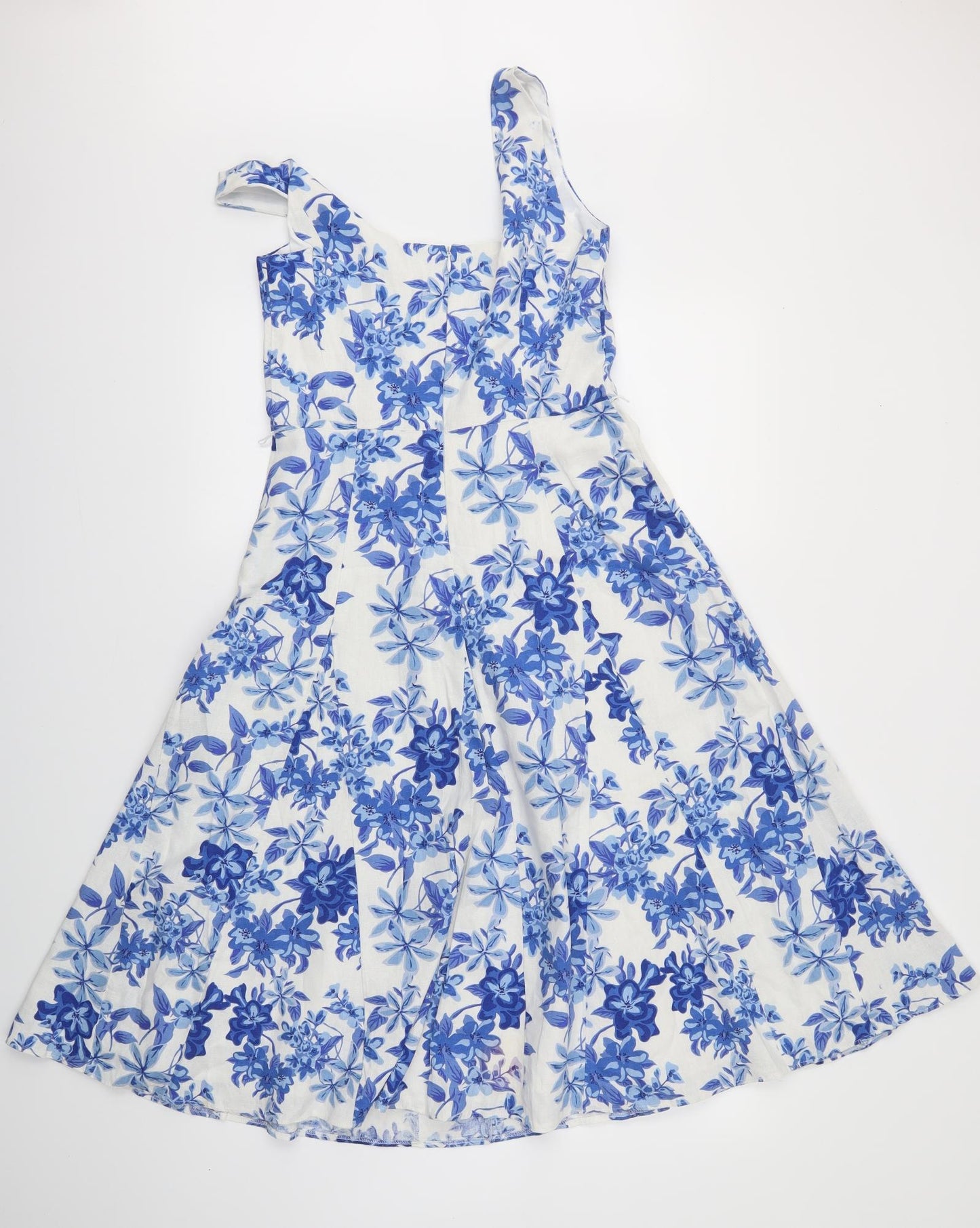 M&CO  Womens Blue Floral  Fit & Flare  Size 10