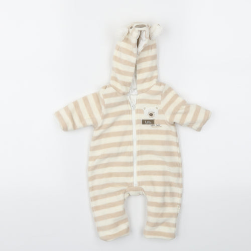 F&F  Brown Striped  Babygrow One-Piece Size Newborn