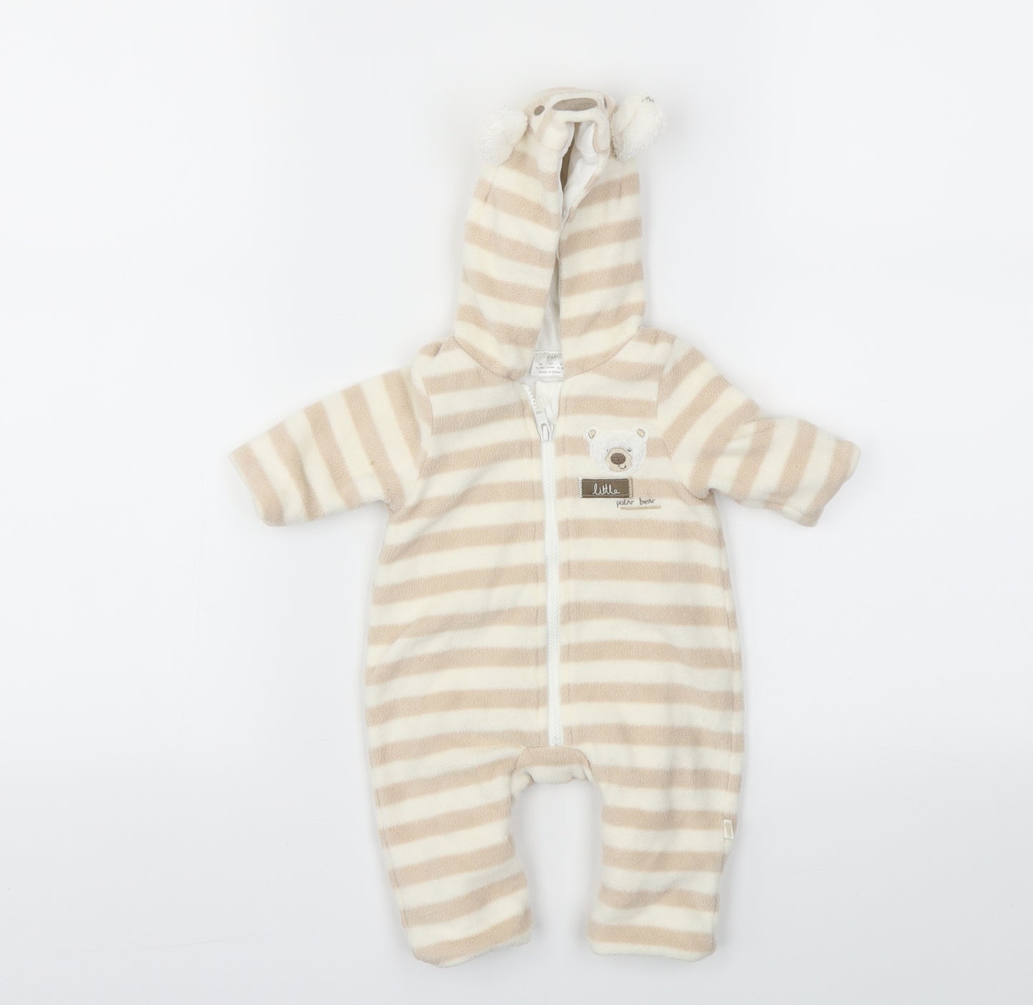 F&F  Brown Striped  Babygrow One-Piece Size Newborn