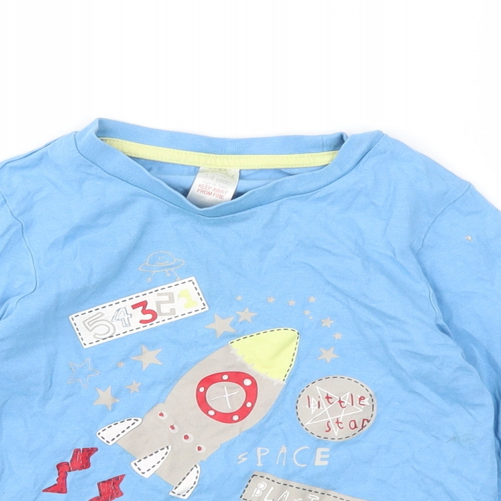 MINICLUB Boys Blue   Basic T-Shirt Size 3-4 Years