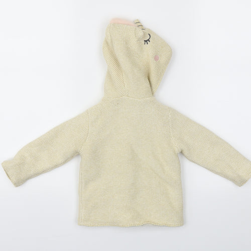 F&F Girls Beige Animal Print  Basic Jacket Coat Size 6-9 Months