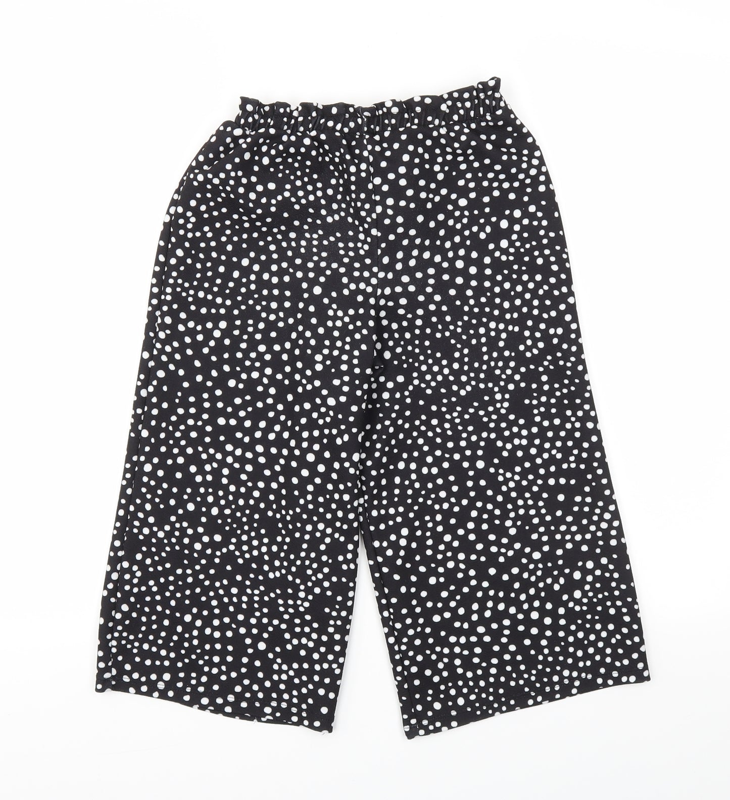 VERY  Girls Black Polka Dot  Jogger Trousers Size 9 Years