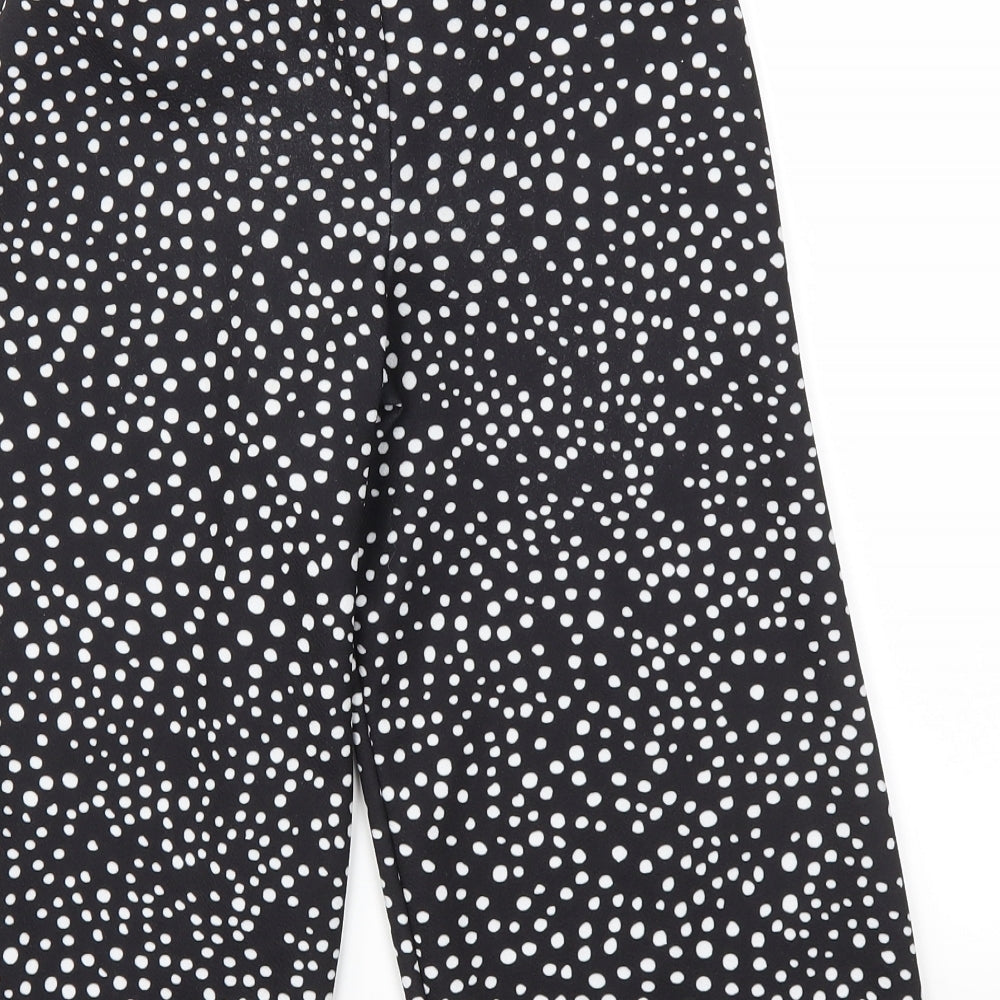 VERY  Girls Black Polka Dot  Jogger Trousers Size 9 Years