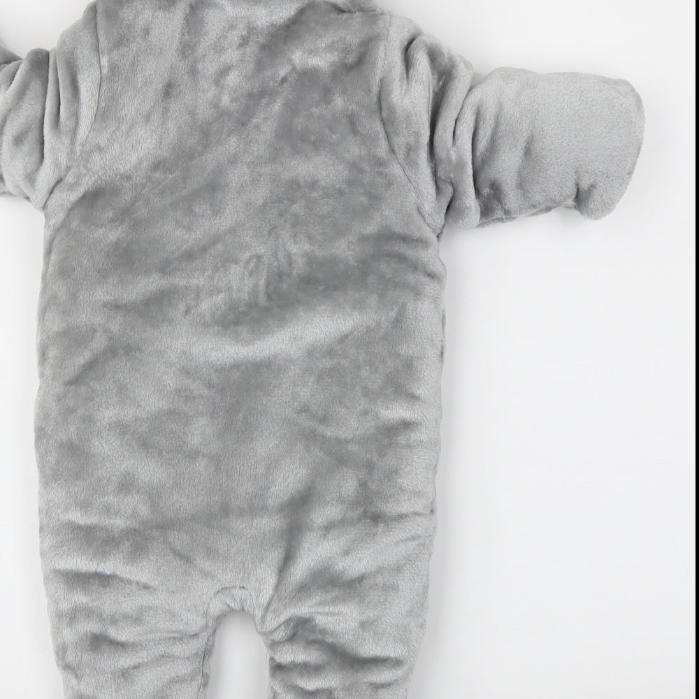 F&F  Grey Animal Print  Babygrow One-Piece Size 6-9 Months