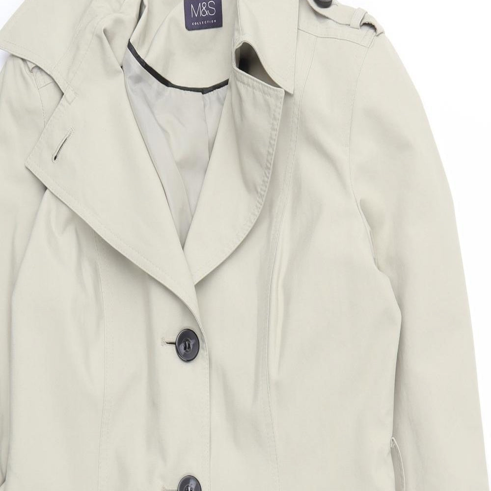 M&S Womens Beige   Jacket Coat Size 10