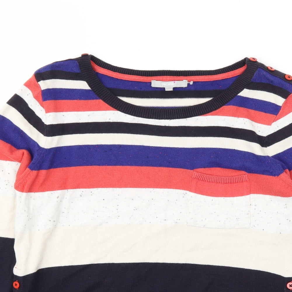 PER UNA  Womens Multicoloured Striped  Pullover Jumper Size 10