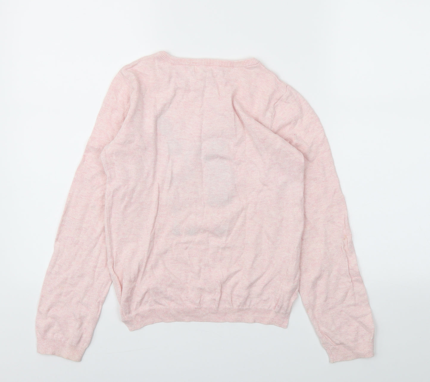 H&M Girls Pink Animal Print  Basic T-Shirt Size 9-10 Years