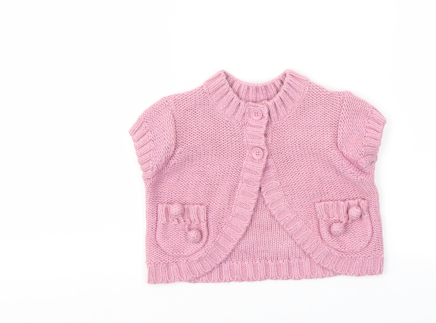 Matalan Girls Pink   Cardigan Jumper Size 9-12 Months