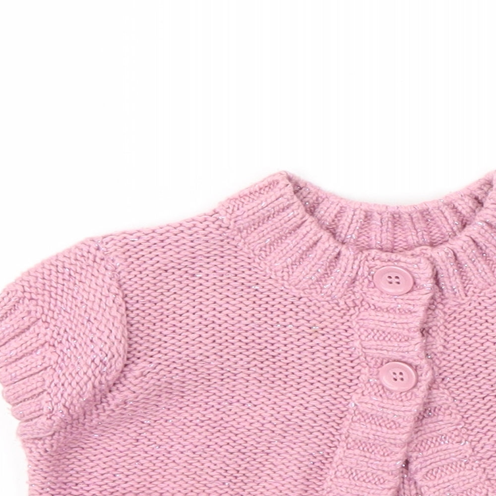 Matalan Girls Pink   Cardigan Jumper Size 9-12 Months