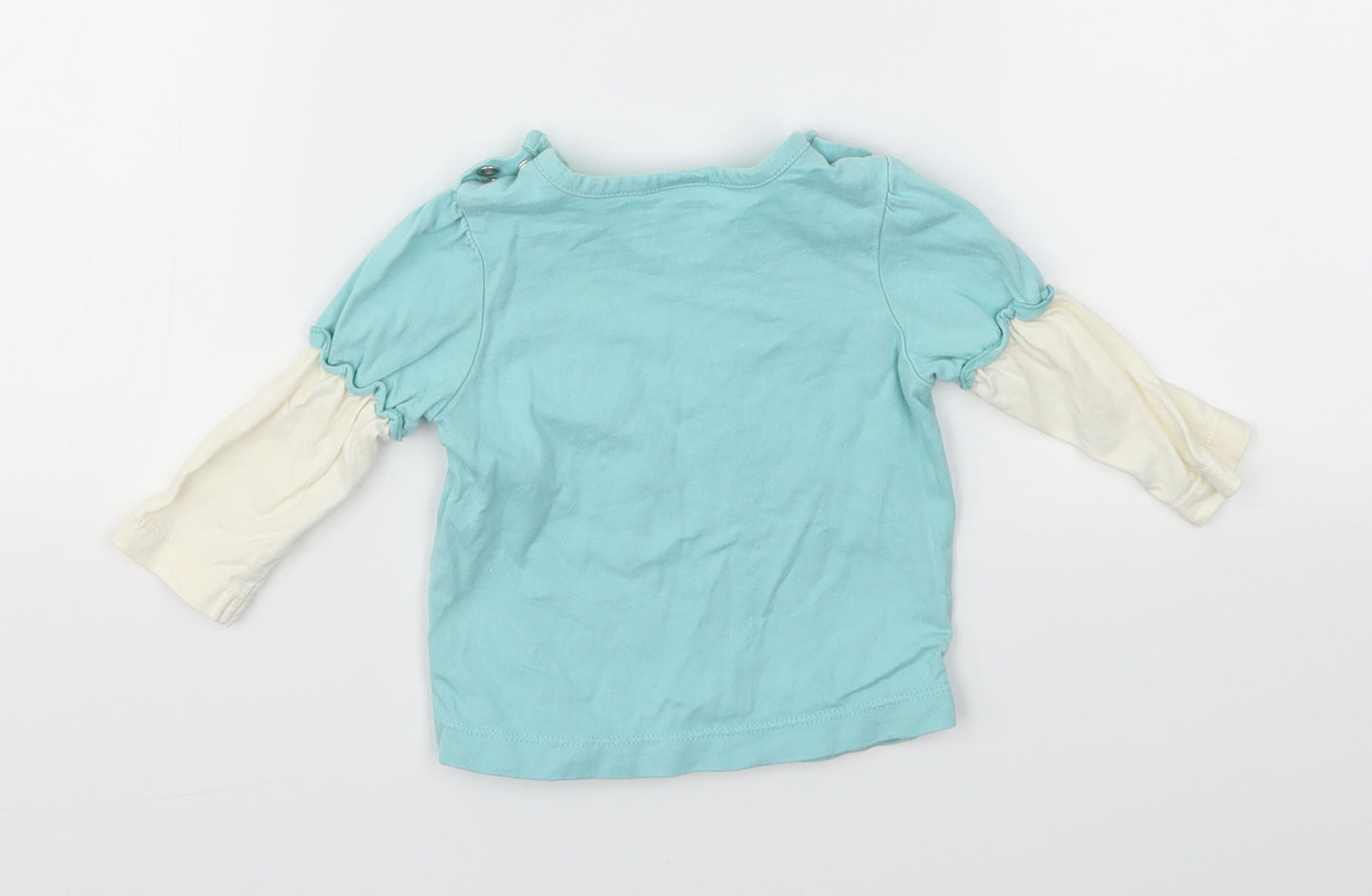 TU  Blue Animal Print  Basic T-Shirt Size 3-6 Months