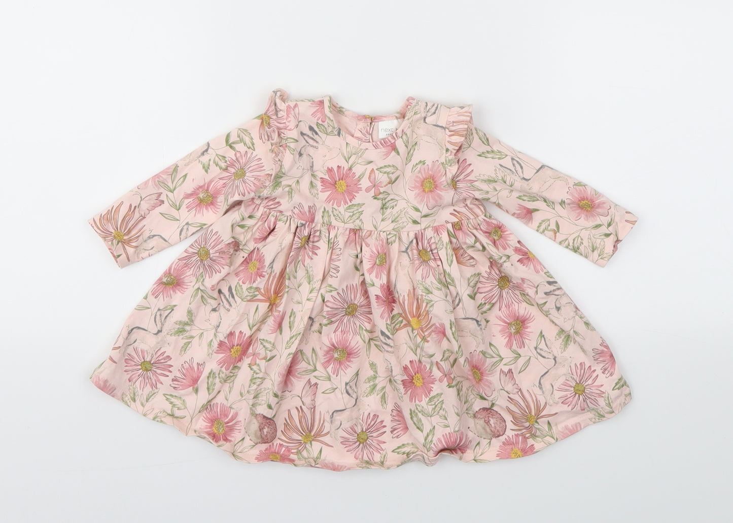 NEXT  Girls Pink Floral  Fit & Flare  Size 0-3 Months