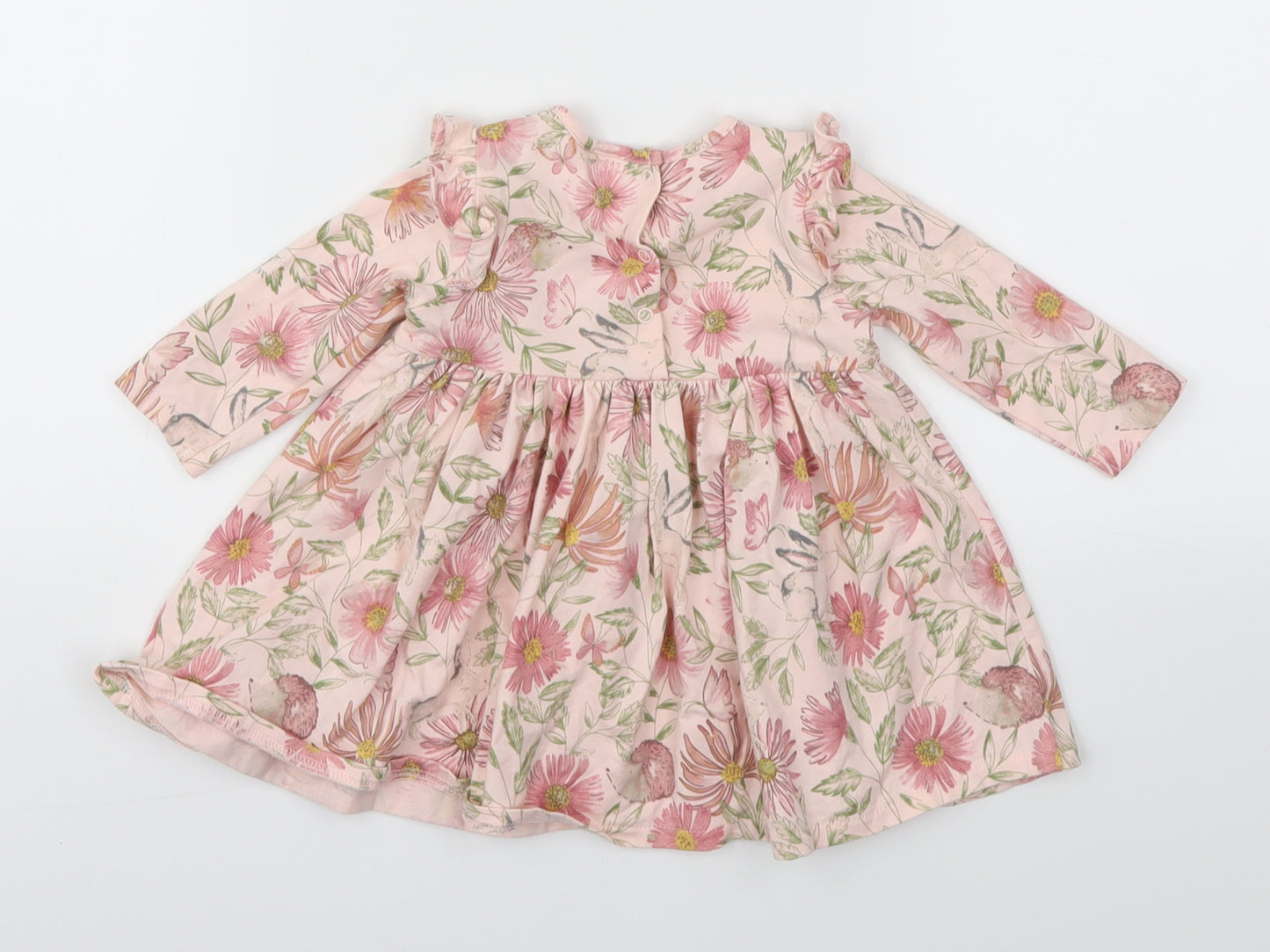 NEXT  Girls Pink Floral  Fit & Flare  Size 0-3 Months