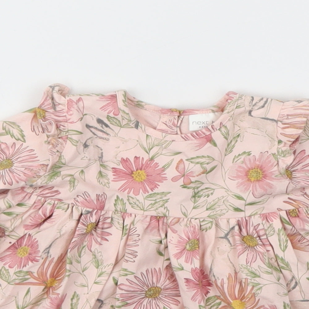NEXT  Girls Pink Floral  Fit & Flare  Size 0-3 Months
