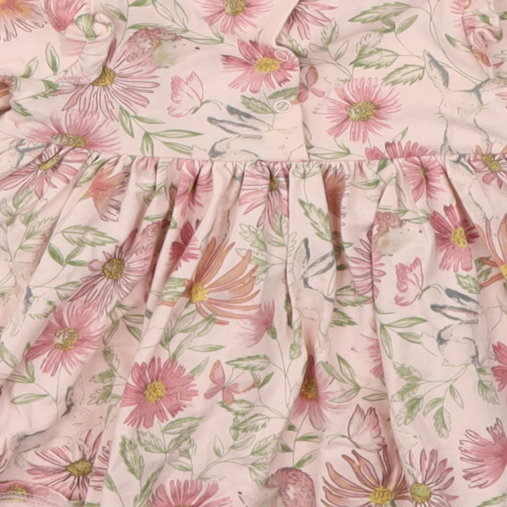 NEXT  Girls Pink Floral  Fit & Flare  Size 0-3 Months