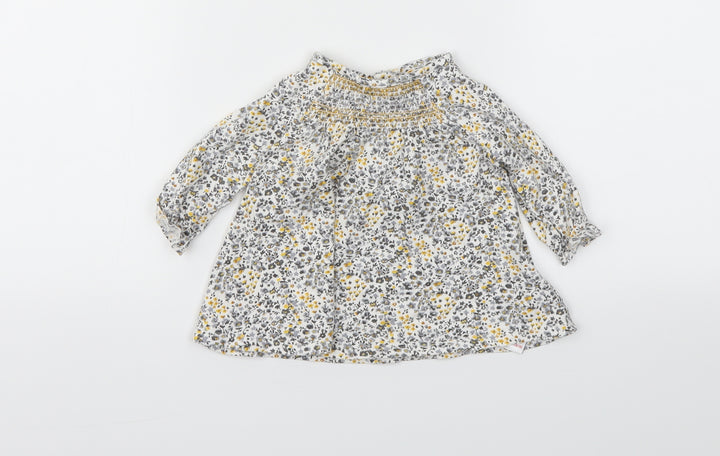 NEXT  Girls Grey Floral  Fit & Flare  Size 0-3 Months
