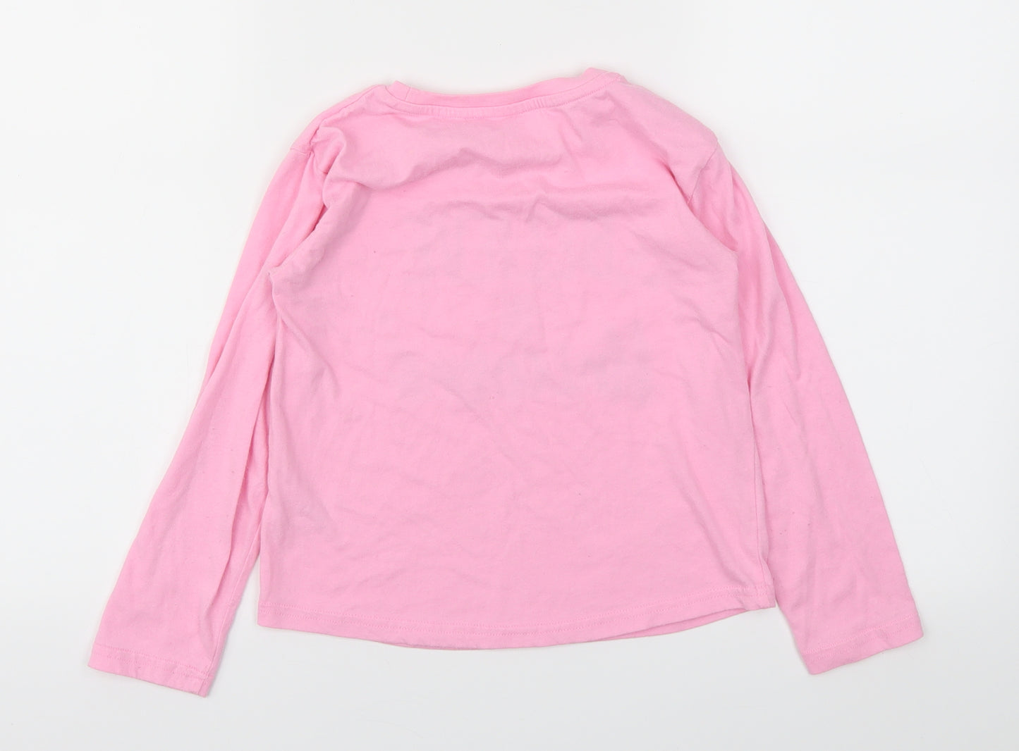 Matalan Girls Pink   Basic T-Shirt Size 7 Years