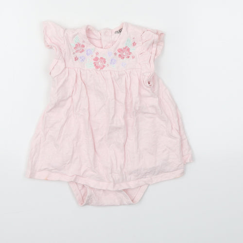 SO CUTE Girls Pink Polka Dot  Babygrow One-Piece Size 6-9 Months