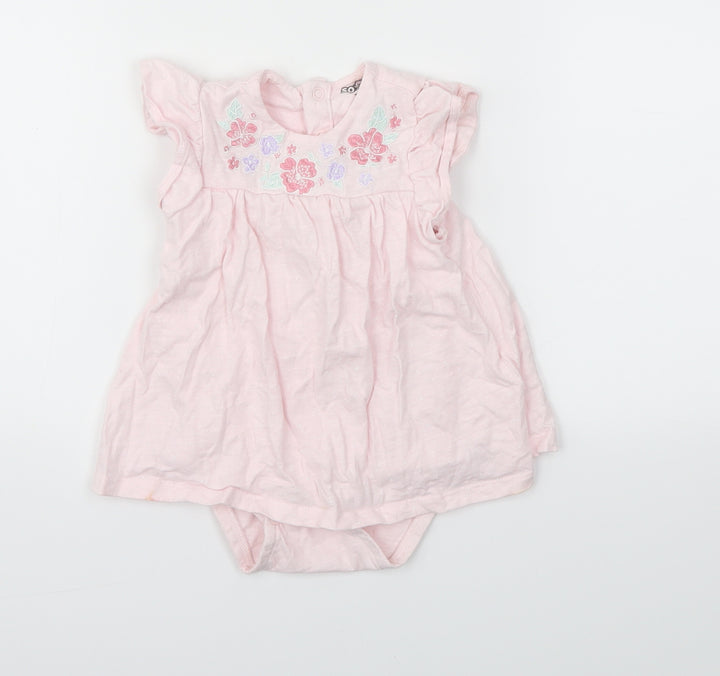 SO CUTE Girls Pink Polka Dot  Babygrow One-Piece Size 6-9 Months