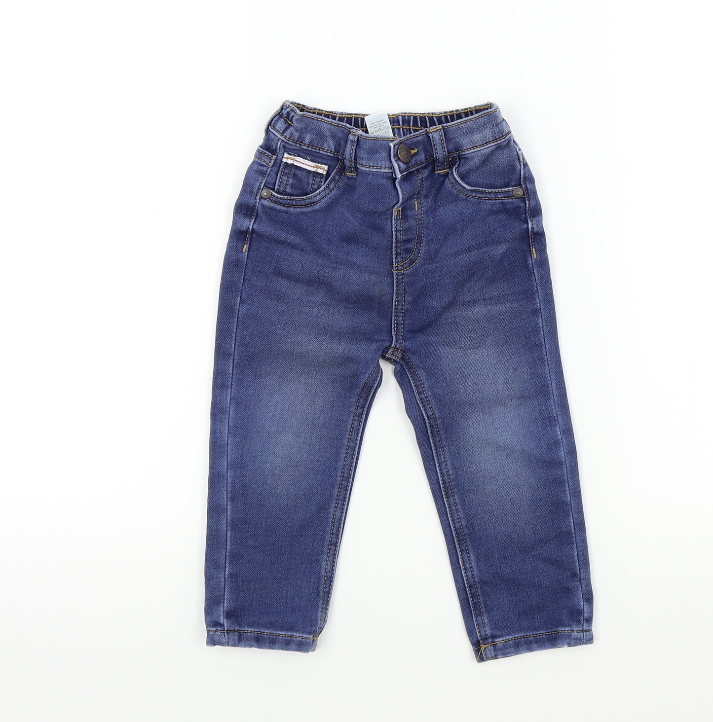 George Baby Blue Colourblock  Capri Jeans Size 12-18 Months