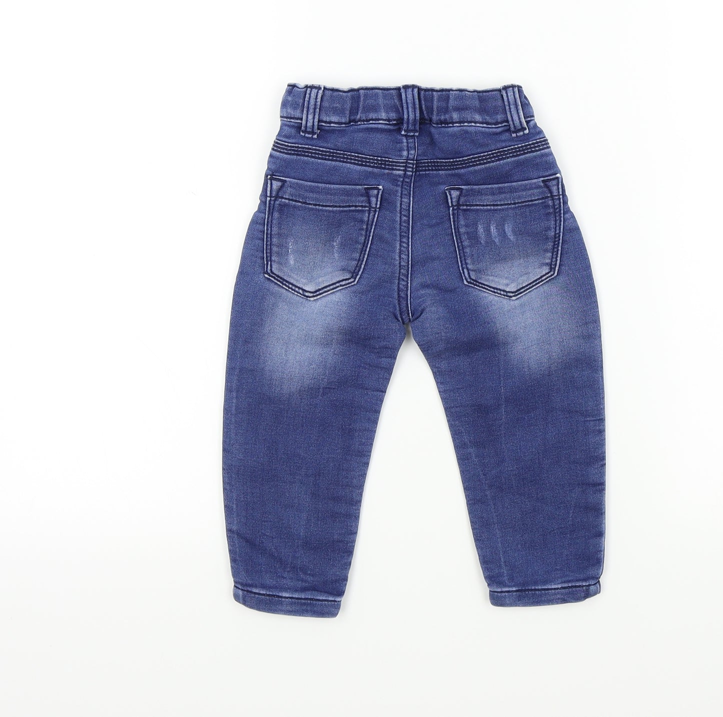 F&F Baby Blue Colourblock  Capri Jeans Size 12-18 Months