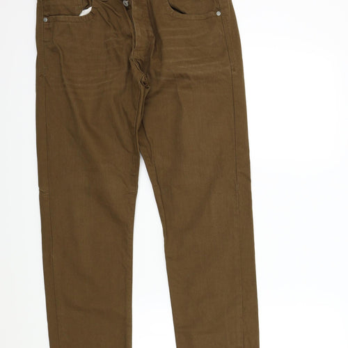 Easy Mens Brown   Straight Jeans Size 34 L30 in