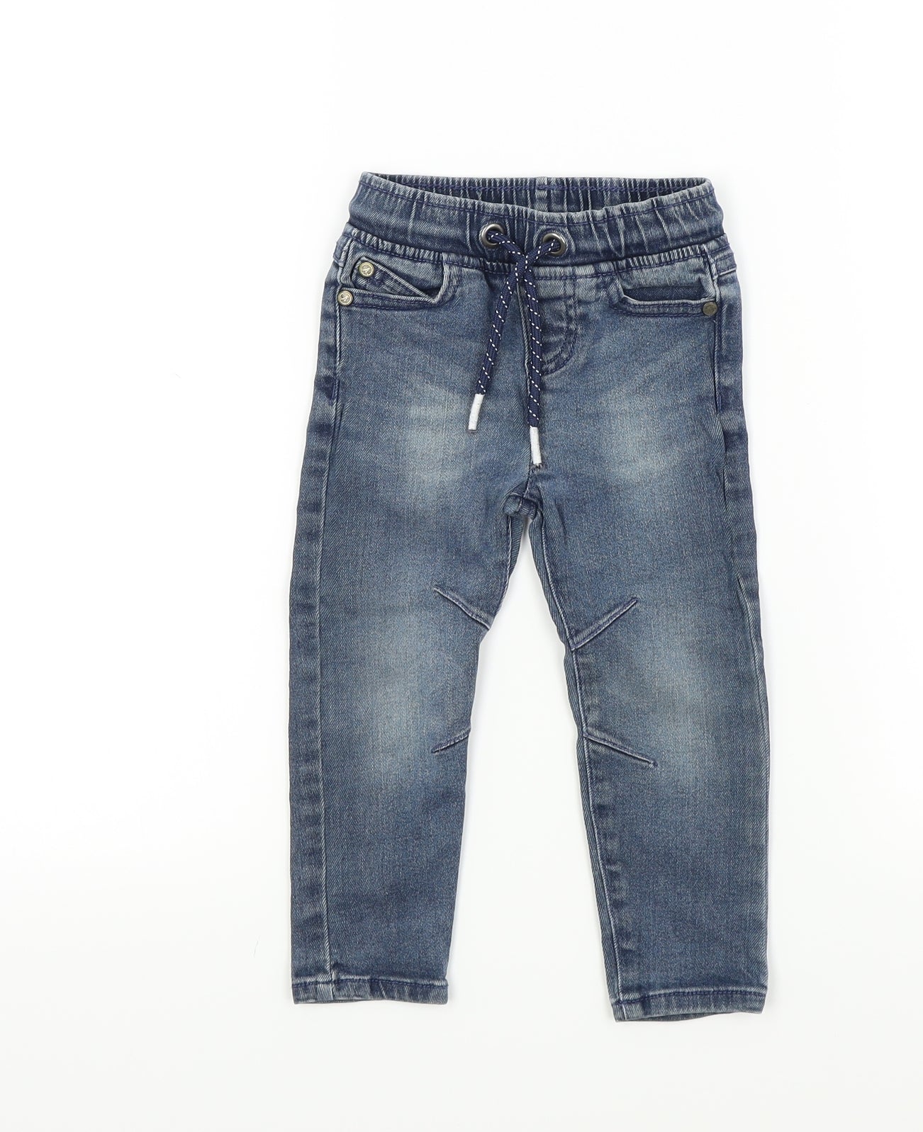 F&F Baby Blue Colourblock  Capri Jeans Size 12-18 Months