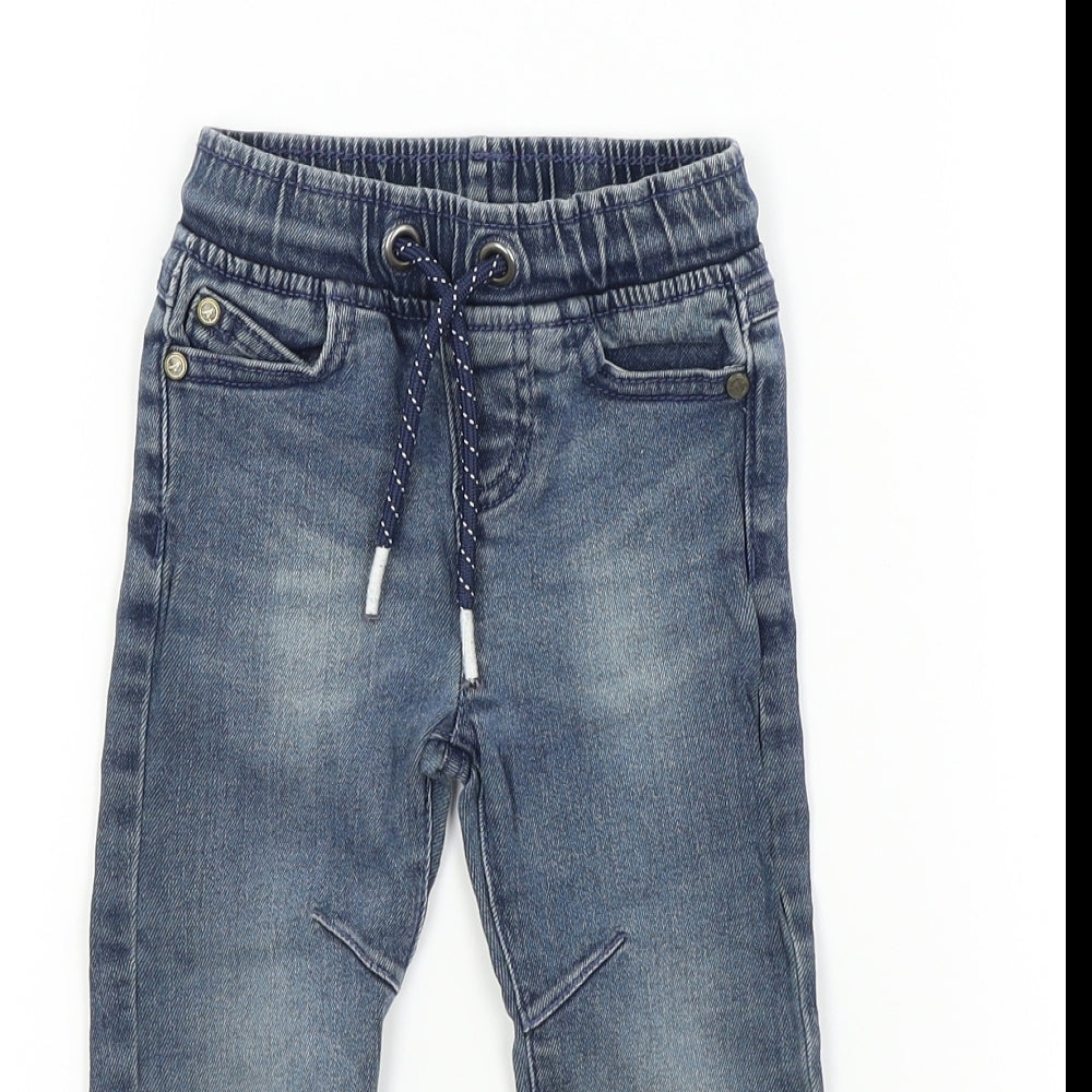F&F Baby Blue Colourblock  Capri Jeans Size 12-18 Months