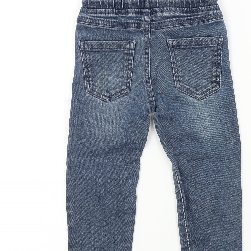 F&F Baby Blue Colourblock  Capri Jeans Size 12-18 Months
