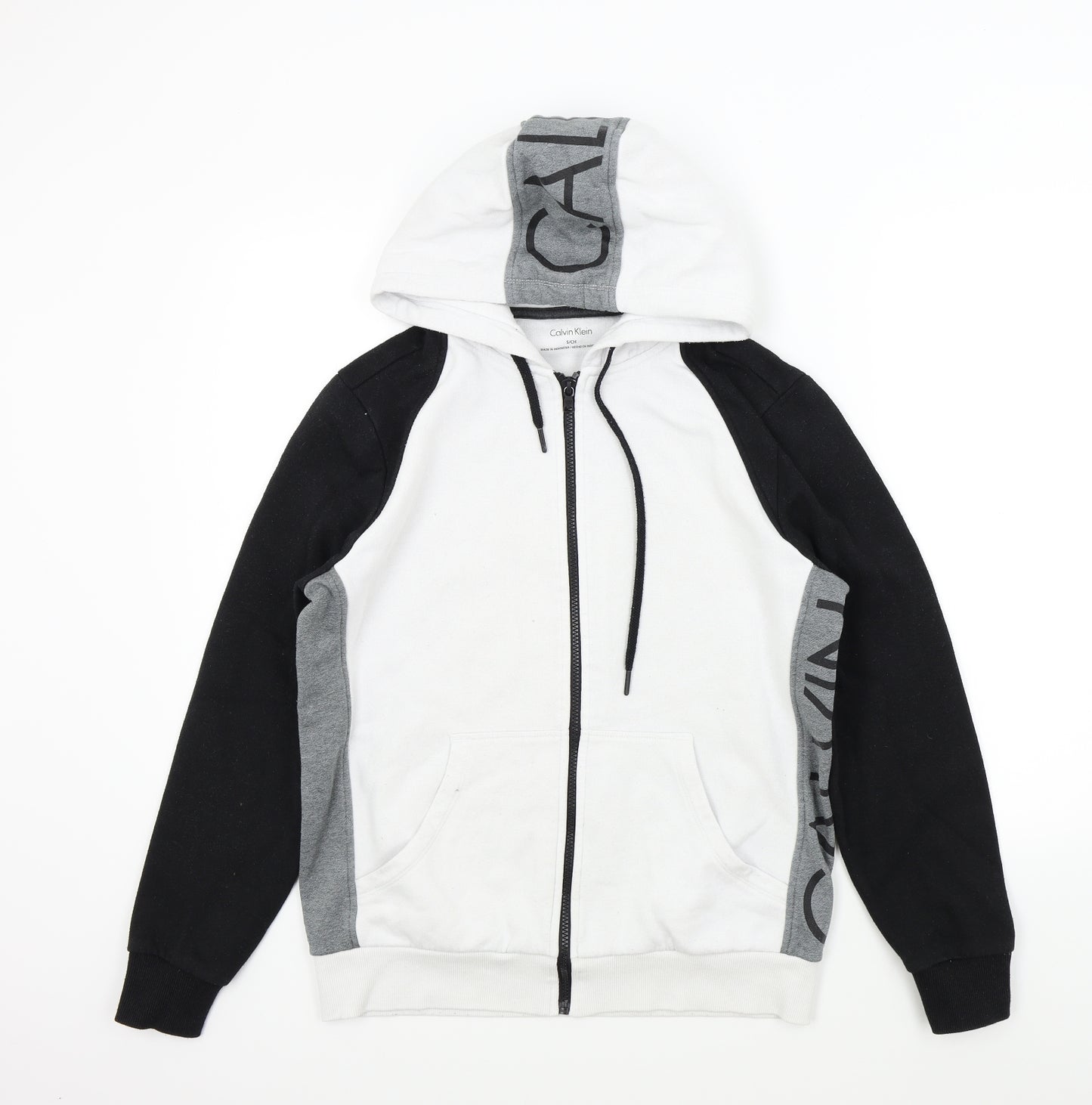 Calvin Klein Mens White   Full Zip Hoodie Size S