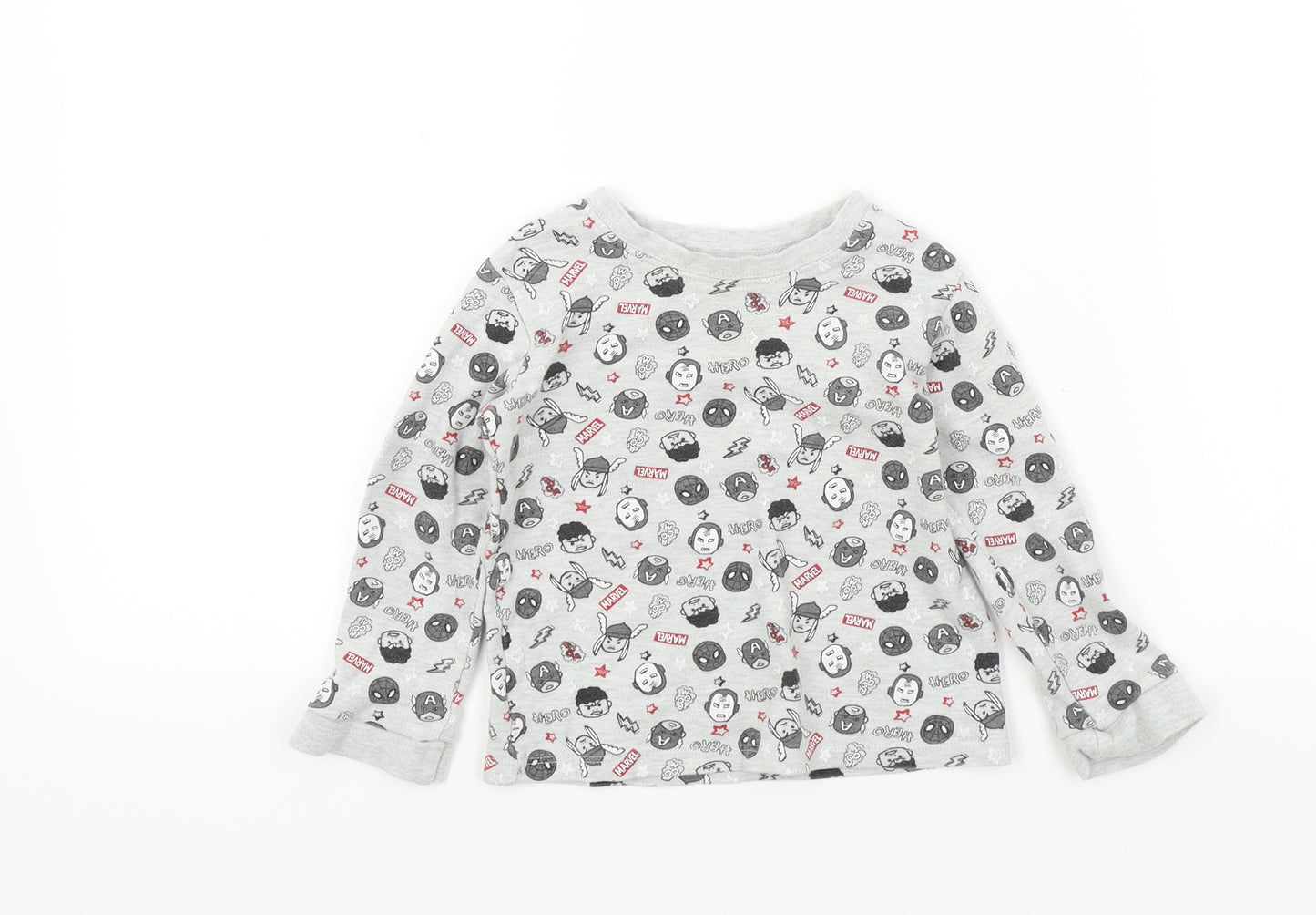 George Boys Grey Colourblock  Basic T-Shirt Size 2-3 Years  - marvel