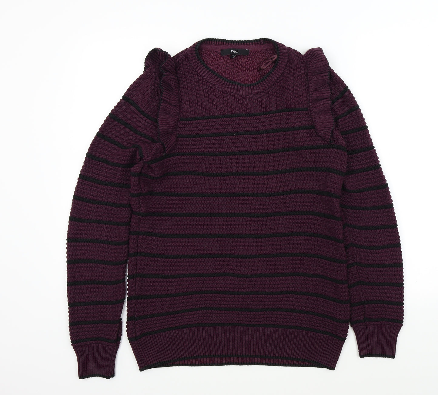 NEXT Womens Purple   Pullover Jumper Size 12  - Frill Detail