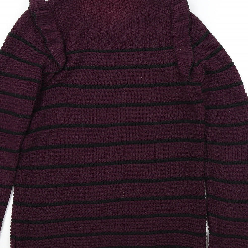 NEXT Womens Purple   Pullover Jumper Size 12  - Frill Detail