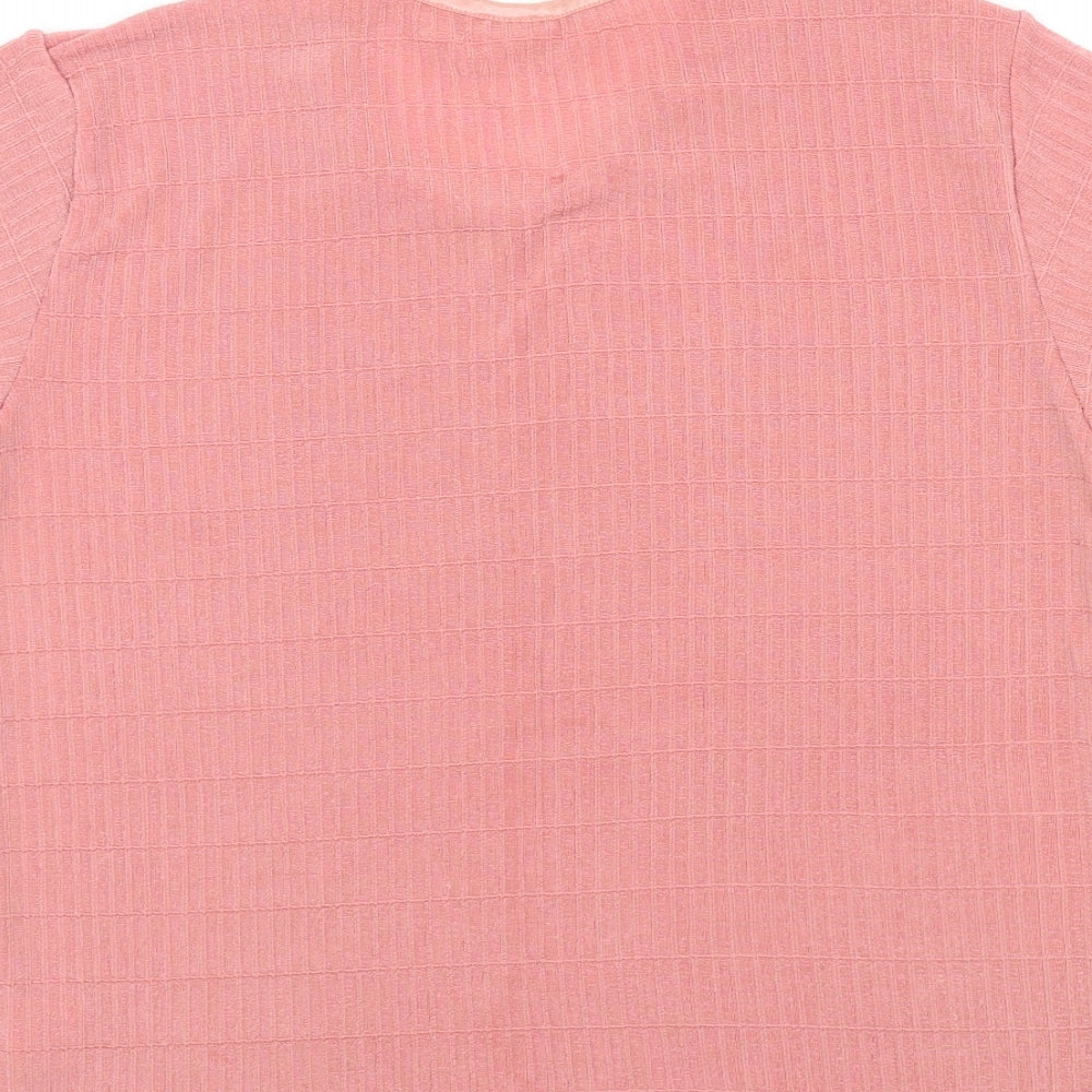 compliments Womens Pink Colourblock  Basic T-Shirt Size 18