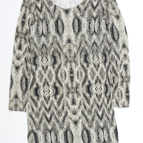 Sheego Womens Brown Animal Print  A-Line  Size 14
