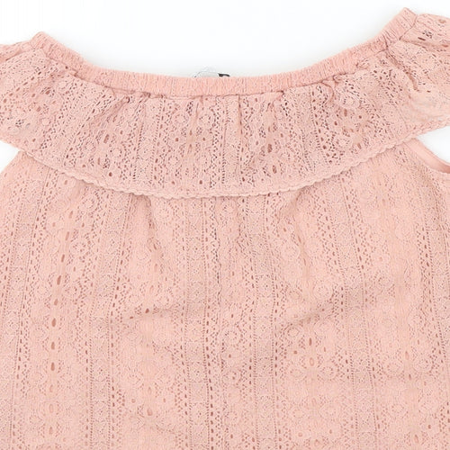primarf Girls Pink Colourblock  Basic T-Shirt Size 8-9 Years