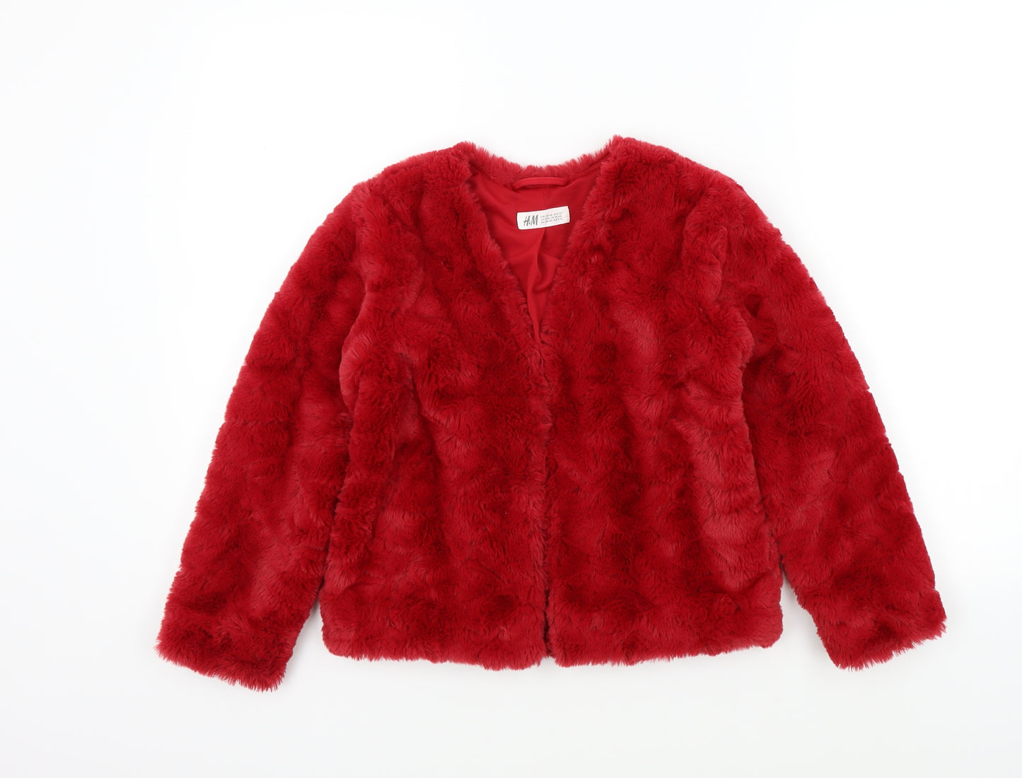 H&M Girls Red   Jacket  Size 8-9 Years  - SOFT TOUCH