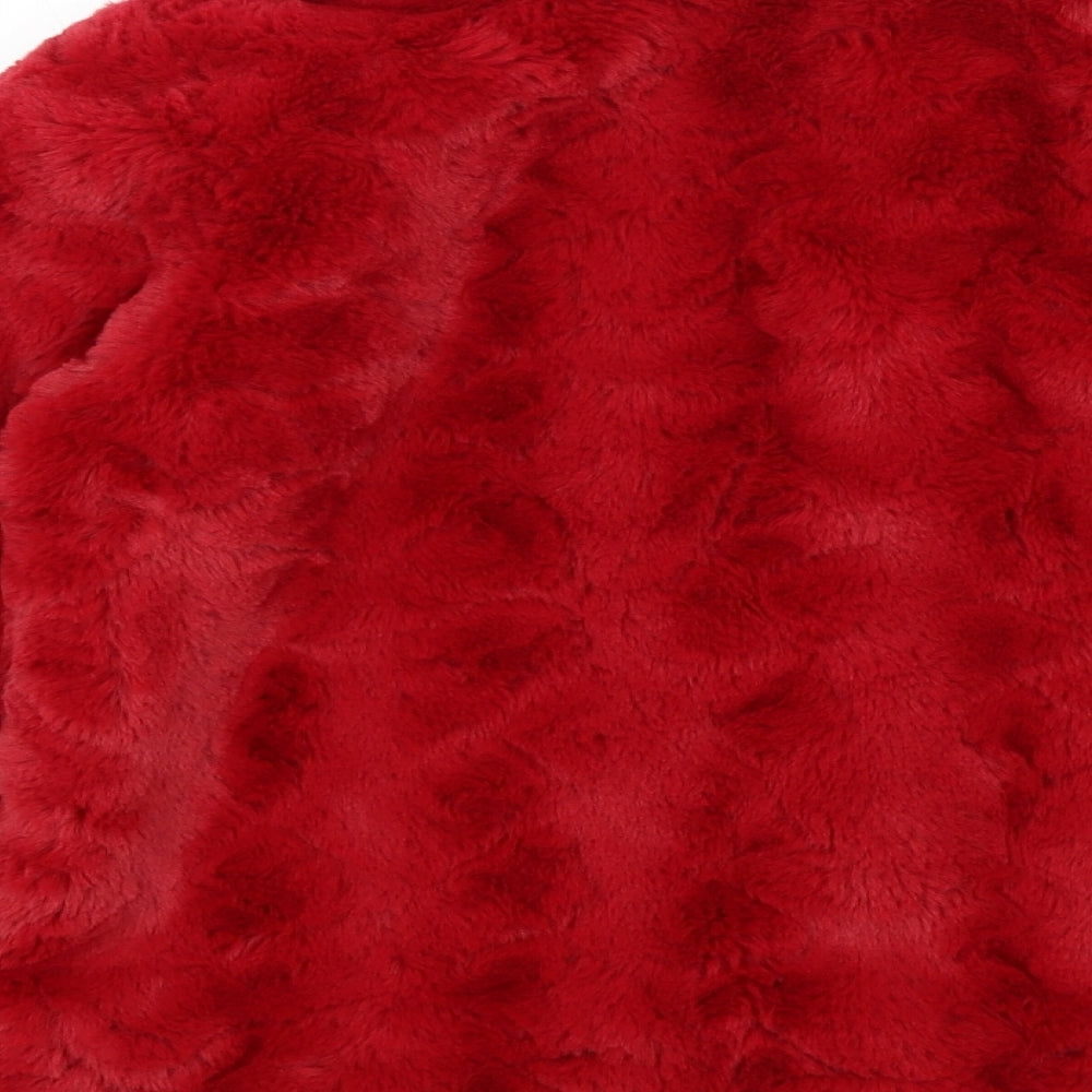 H&M Girls Red   Jacket  Size 8-9 Years  - SOFT TOUCH