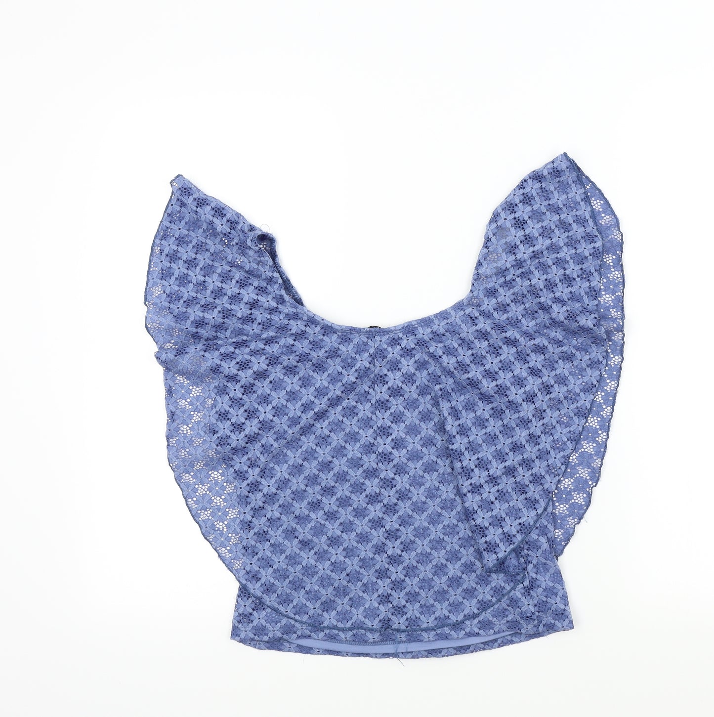 River Island Womens Blue Colourblock  Basic T-Shirt Size 6