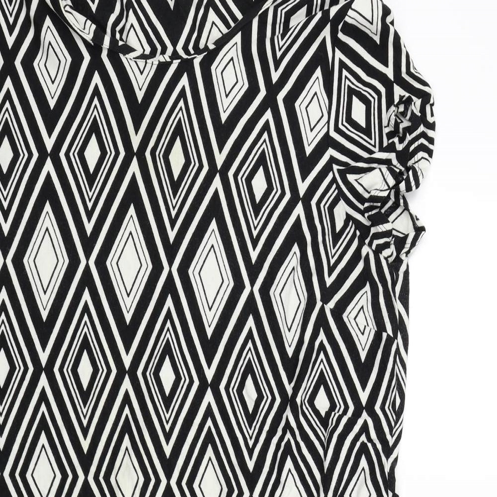 peworn Womens Black Geometric  A-Line  Size 24