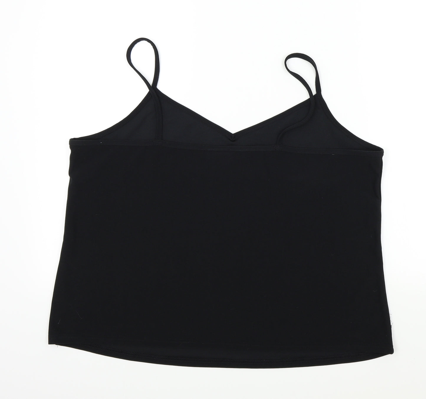 Seven Womens Black Colourblock  Basic T-Shirt Size 24