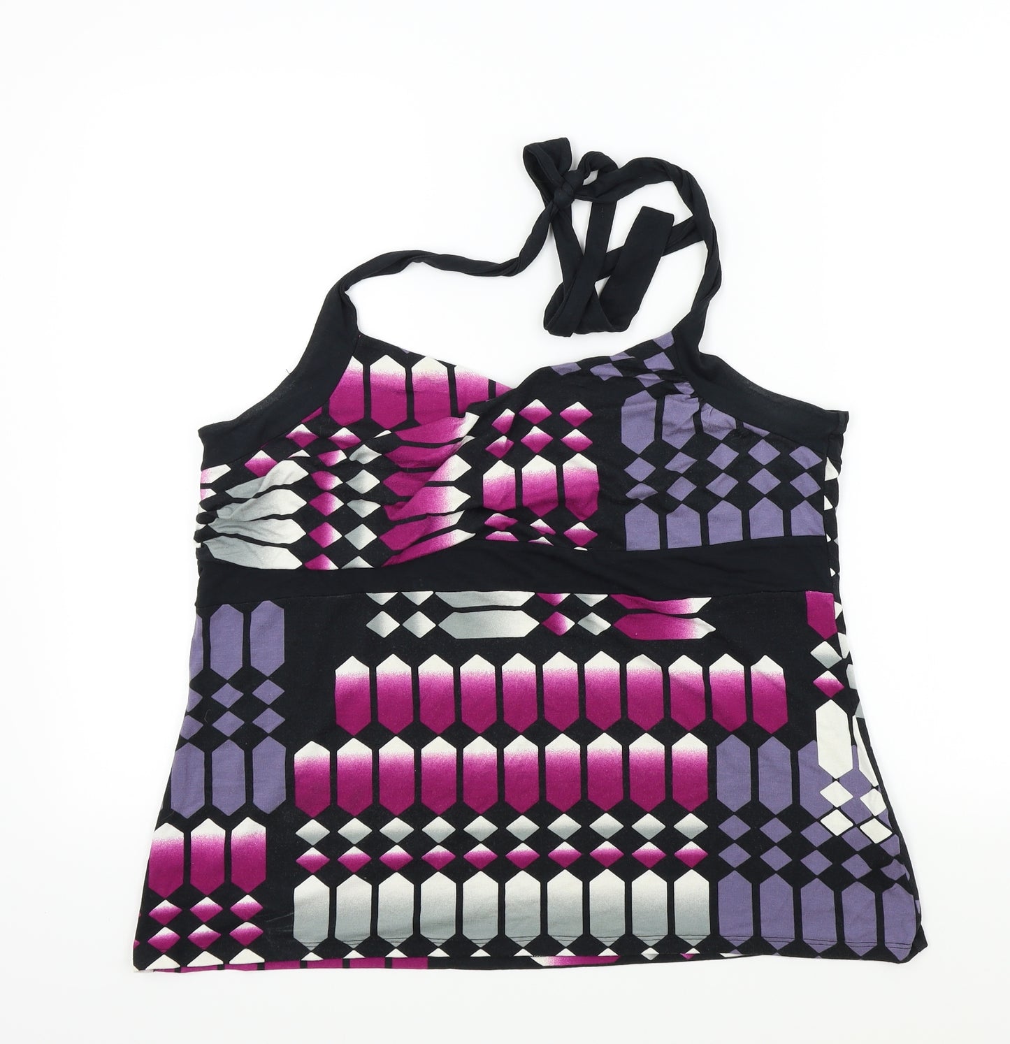 NEXT Womens Multicoloured Geometric  Basic T-Shirt Size 22