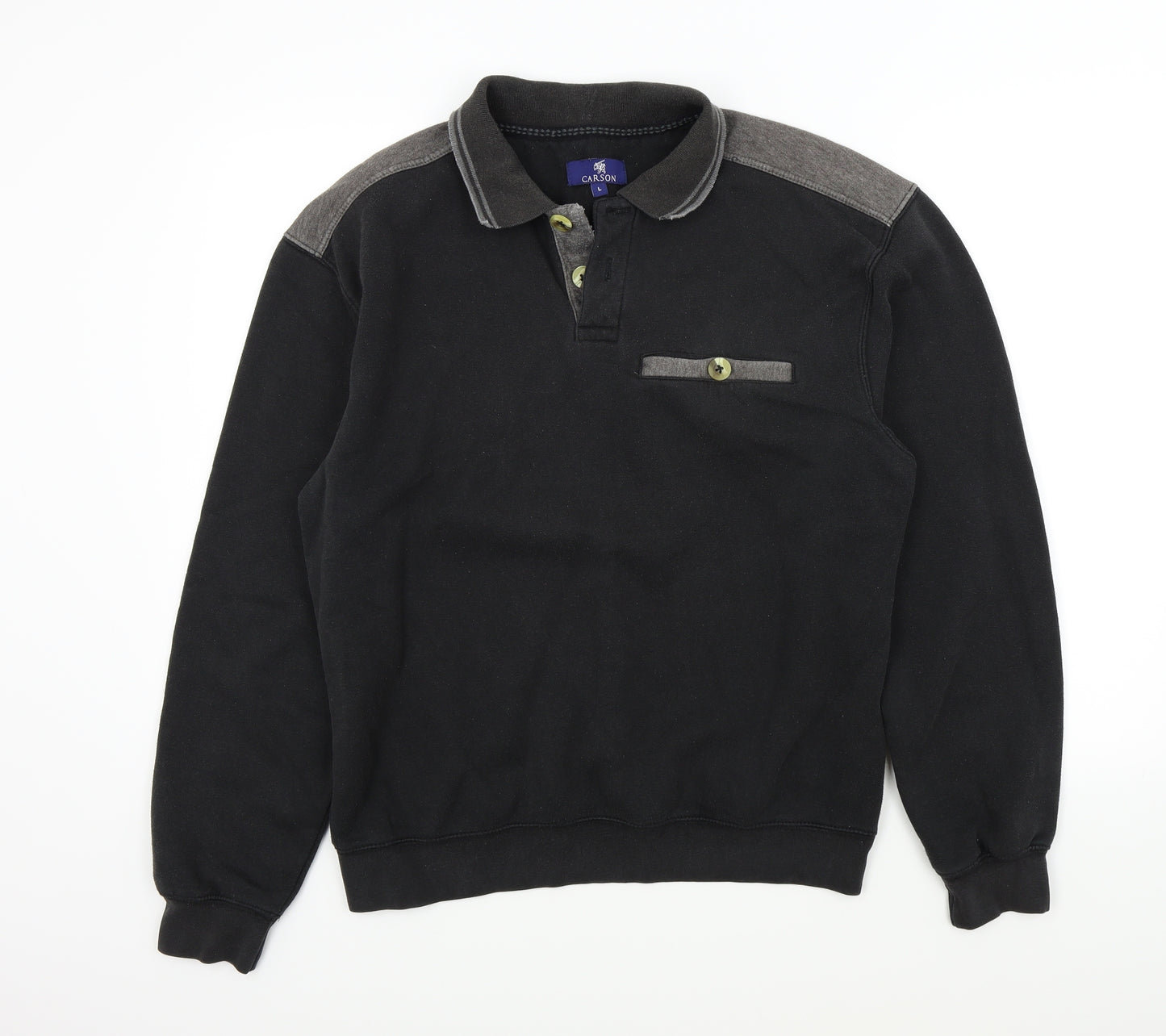Carson Mens Grey   Pullover Jumper Size L