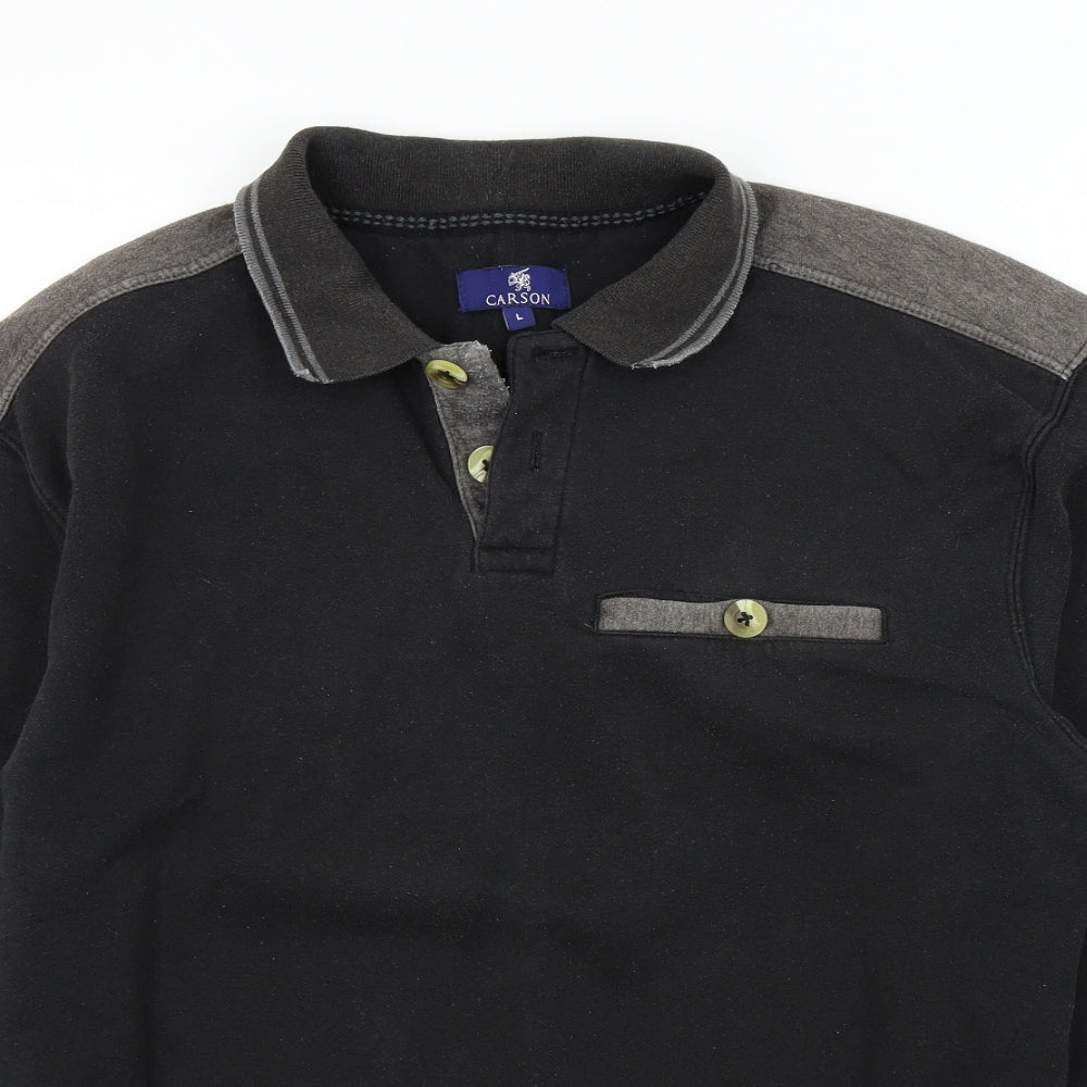 Carson Mens Grey   Pullover Jumper Size L