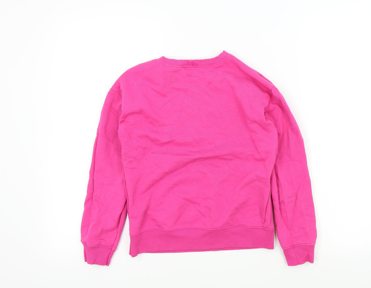 United Colors of Benetton Girls Pink Colourblock  Pullover Jumper Size 8-9 Years  - Sparkle and Shine