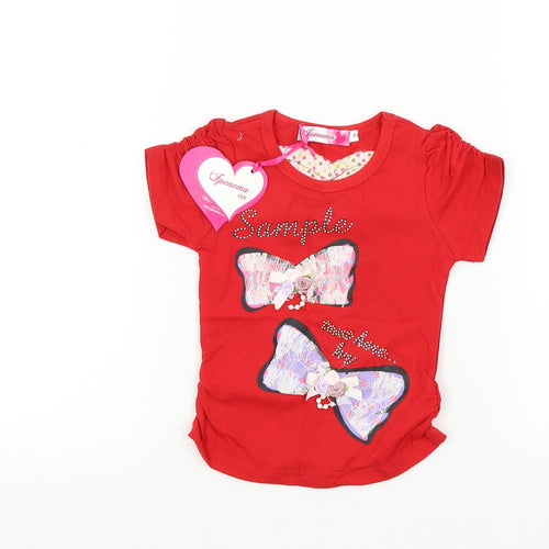 spenema Baby Pink Colourblock  Basic T-Shirt Size 6-9 Months